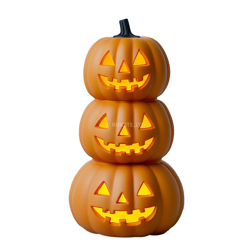 Halloween Light Up Triple Stacked Pumpkin