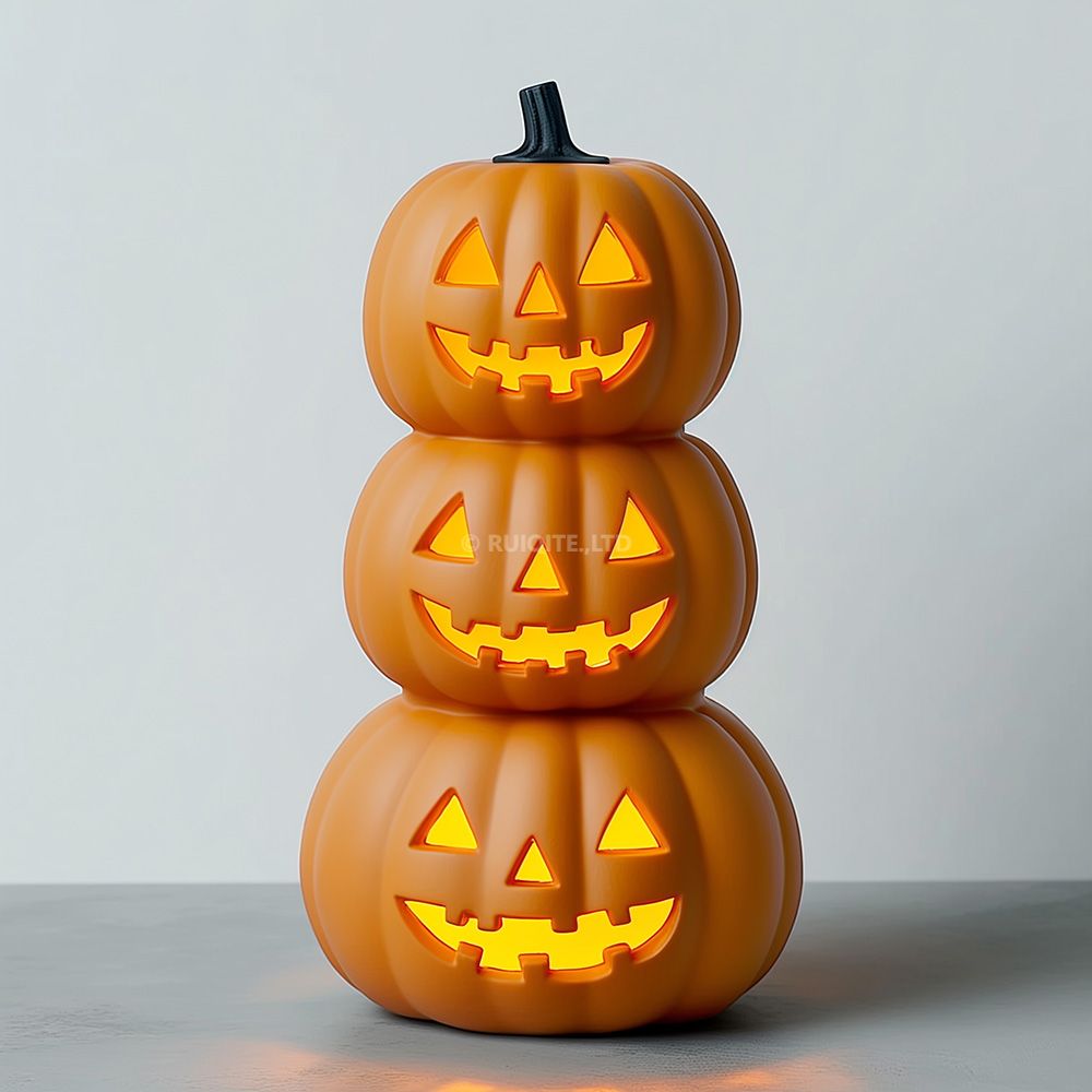 Halloween Light Up Triple Stacked Pumpkin