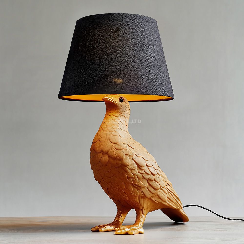 Feathered Bird Lamp